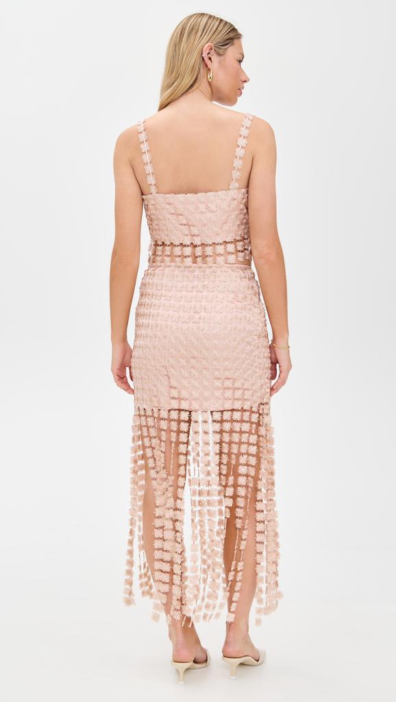 SAYLOR Elie Fringe Skirt Set