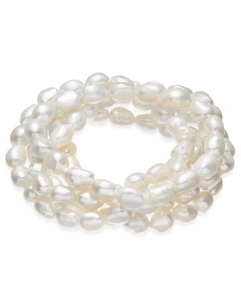 Macy
s Cultured Freshwater Baroque Pearl (7mm) 5-Pc. Stretch Bracelet Set