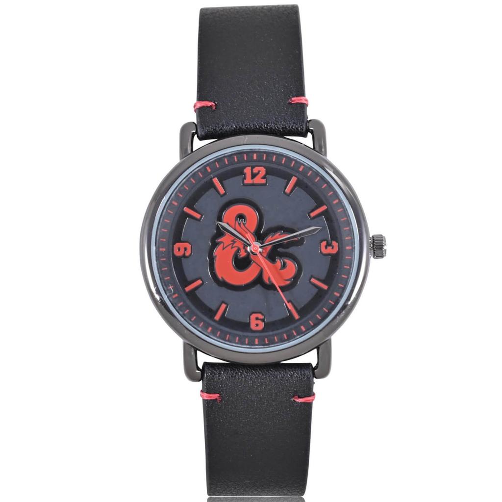 Accutime Dungeons & Dragons Logo Black Strap Watch