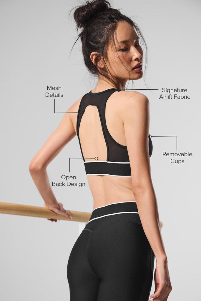 Alo Airlift Mesh Darling Bra - Black