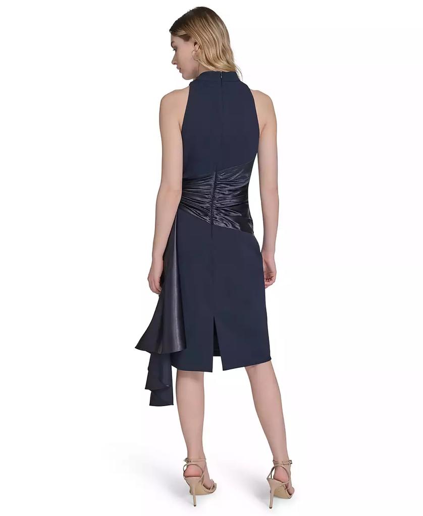 Eliza J Women's Waist-Wrap Scuba Sleeveless Midi Dress