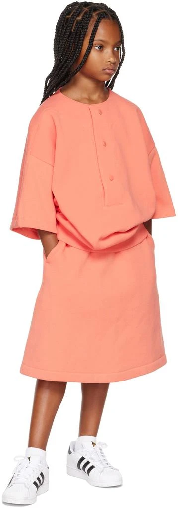 Essentials Kids Pink Oversized Henley 4