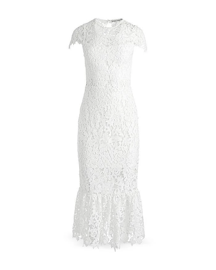 Alice + Olivia Clover Open Back Lace Dress 6