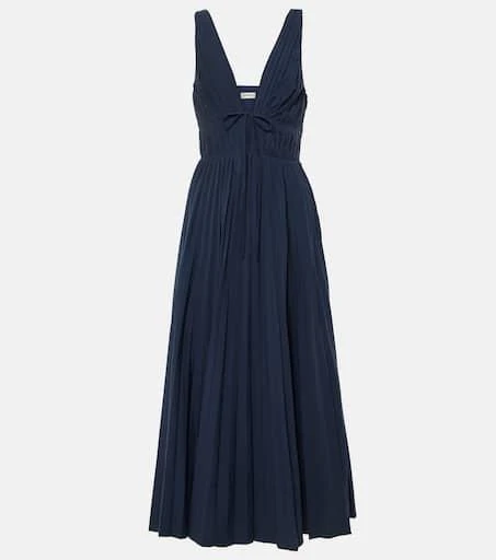 SIMKHAI Stephanie plissé cotton-blend gown 1
