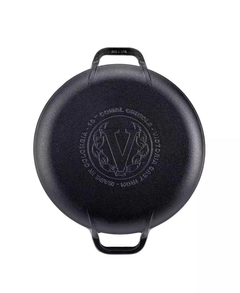 Victoria 10" Comal with 2 Side Handles, Seasoned 4