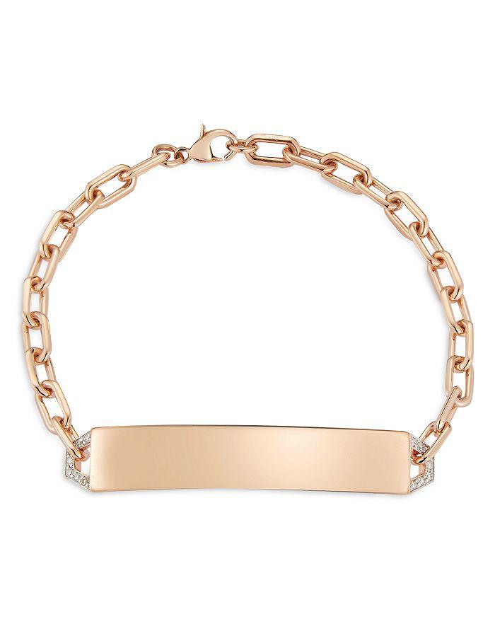 Walters Faith 18K Rose Gold Carrington Diamond ID Bracelet