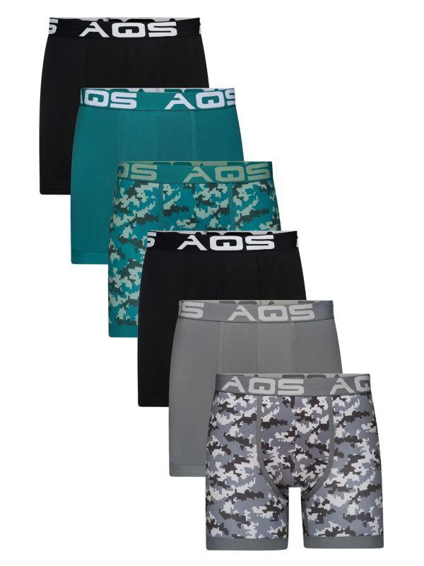 AQS 6-Pack Assorted Camouflage Boxer Briefs 1