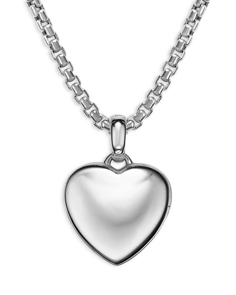 David Yurman Sculpted Cable Heart Locket in Sterling Silver, 23mm 3