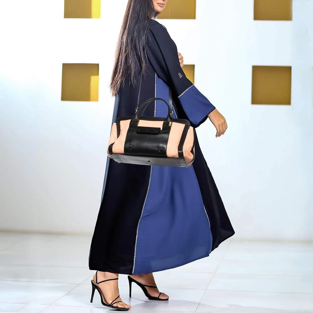 Chloé Chloe Orange/Black Leather Alice Satchel 2