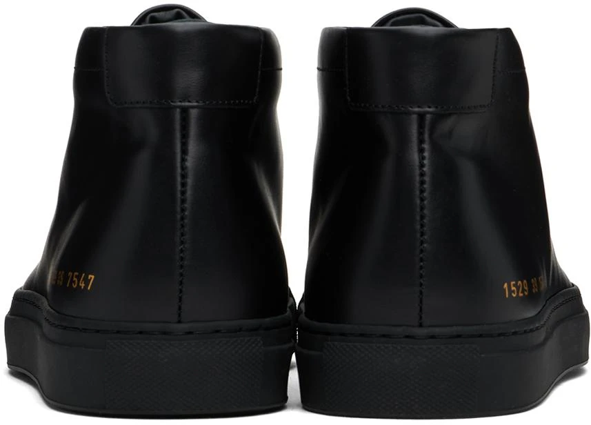Common Projects Black Achilles Mid Sneakers 2