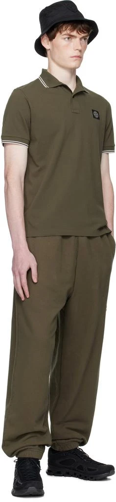 Stone Island Khaki 6200004 Brushed Organic Cotton Fleece Sweatpants 5