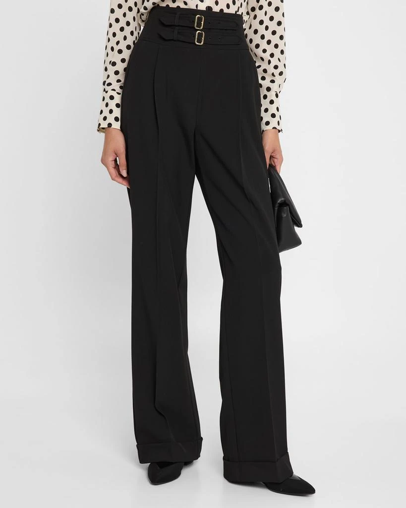 Marella Aguzze High-Rise Canvas Trousers 4