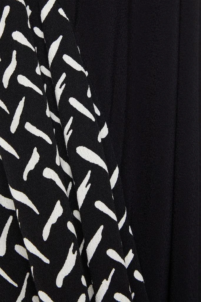 Diane von Furstenberg Ronan pleated printed crepe maxi skirt 4