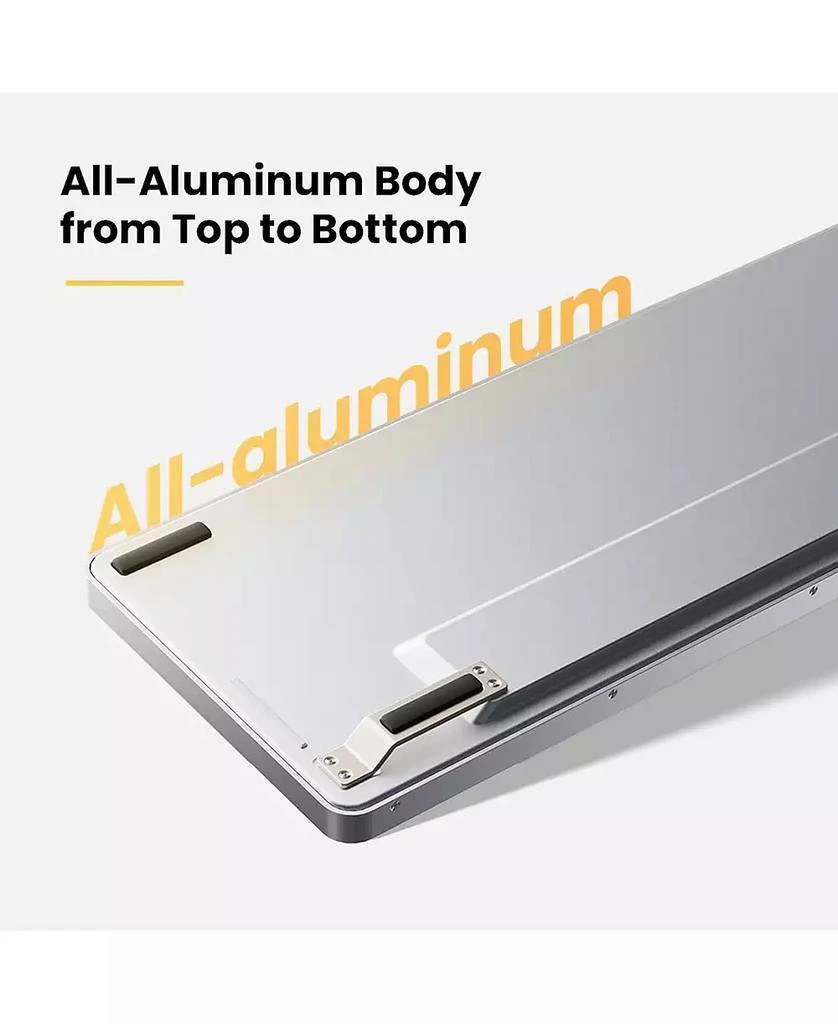 Lofree Flow Low-Profile Mechanical Keyboard, 100 Keys Rechargeable Wireless, Bluetooth 
Wired, White Ghost Linear Switches for Windows, Mac 7