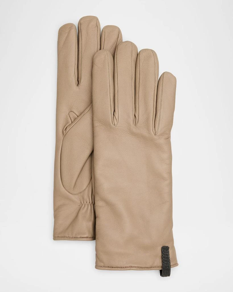 Brunello Cucinelli Calfskin Leather Gloves 1