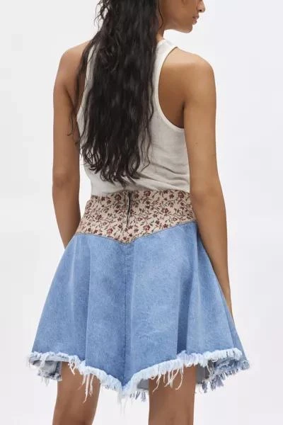 Urban Renewal Urban Renewal Remade Tapestry Yoke Denim Skirt 5