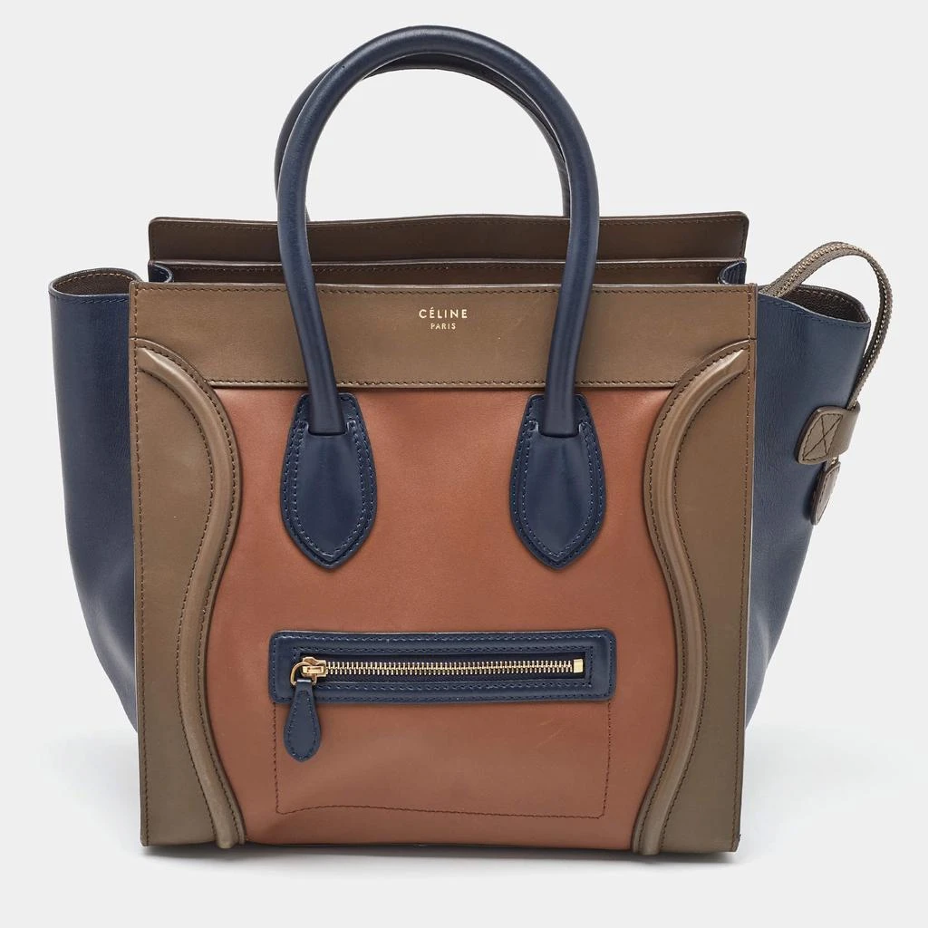 Celine Celine Tricolor Leather Mini Luggage Tote 1