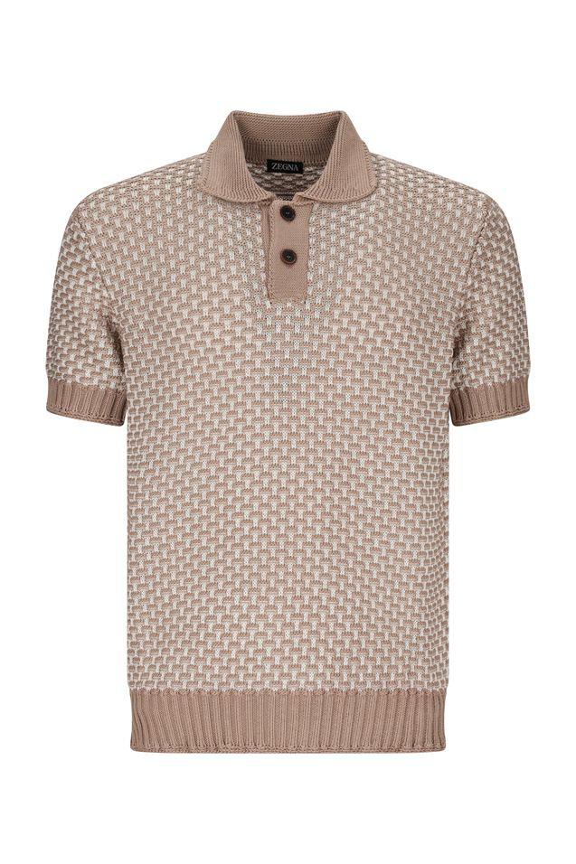 【新品・未使用】Knit Polo Zegna Short Sleeved Knitted Polo Shirt – On Sale Now with Up