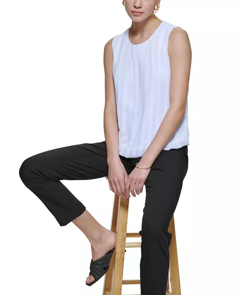 Calvin Klein Sleeveless Pleated Blouse 6