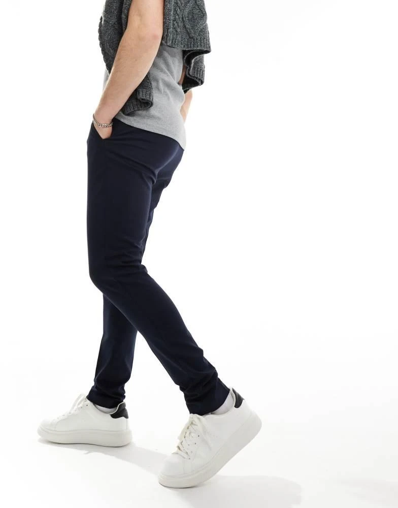 ASOS ASOS DESIGN smart new skinny fit trousers in navy 3