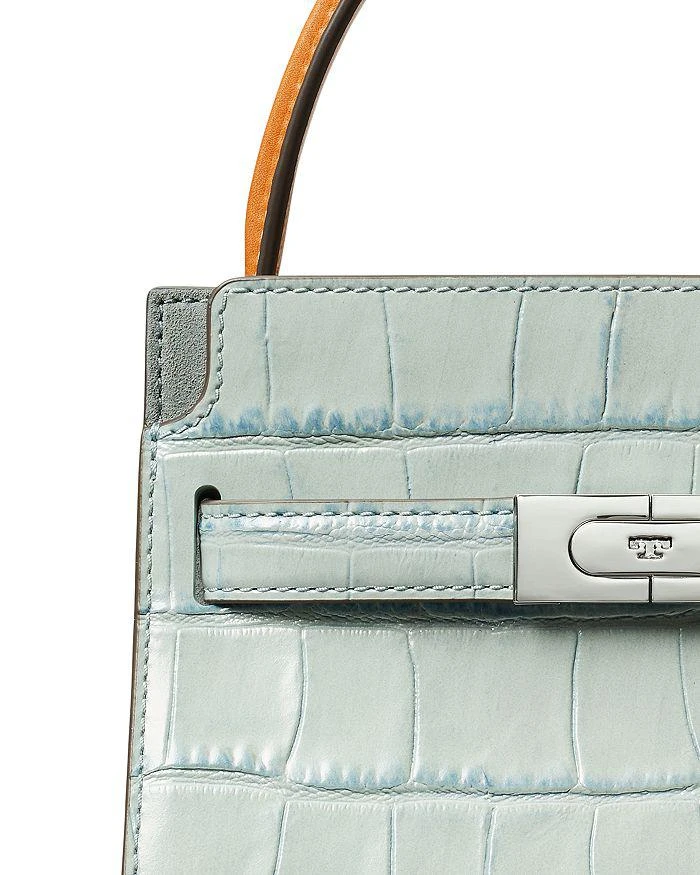 Tory Burch Lee Radziwill Croc Embossed Double Bag 4
