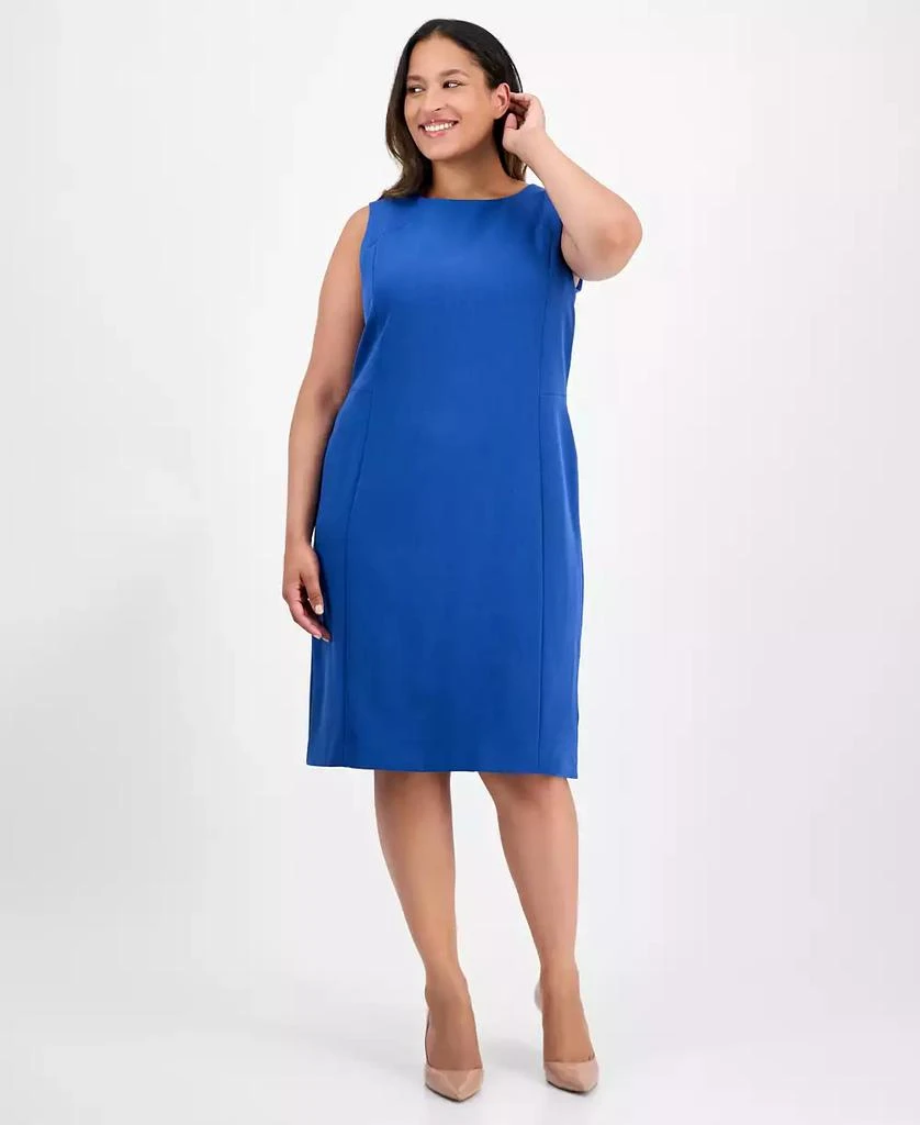 Kasper Plus Size Stretch Crepe Sheath Dress 1