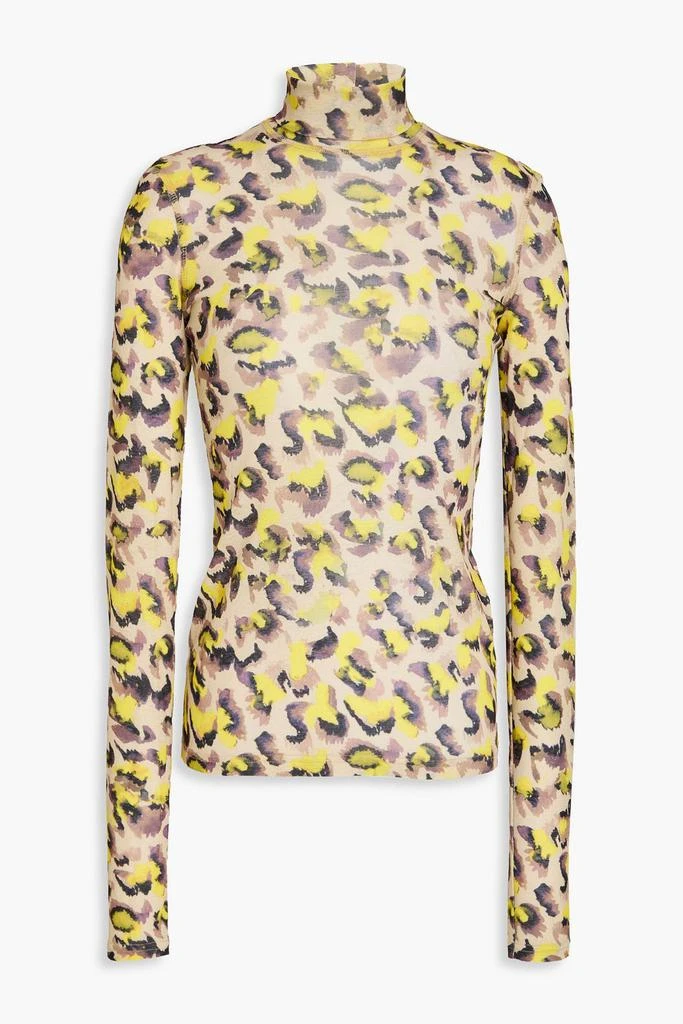 Nanushka Printed jersey turtleneck top 1