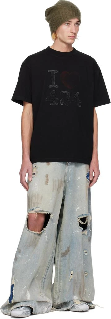 424 Black '424' T-shirt 4