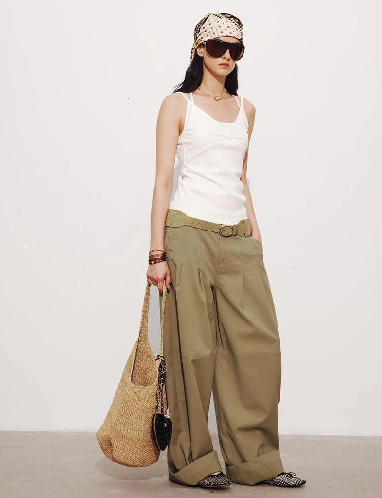 Pixie Market Baggy Khaki Button Pants-PREORDER 7