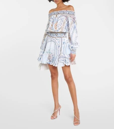 Camilla Embellished floral off-shoulder minidress 2