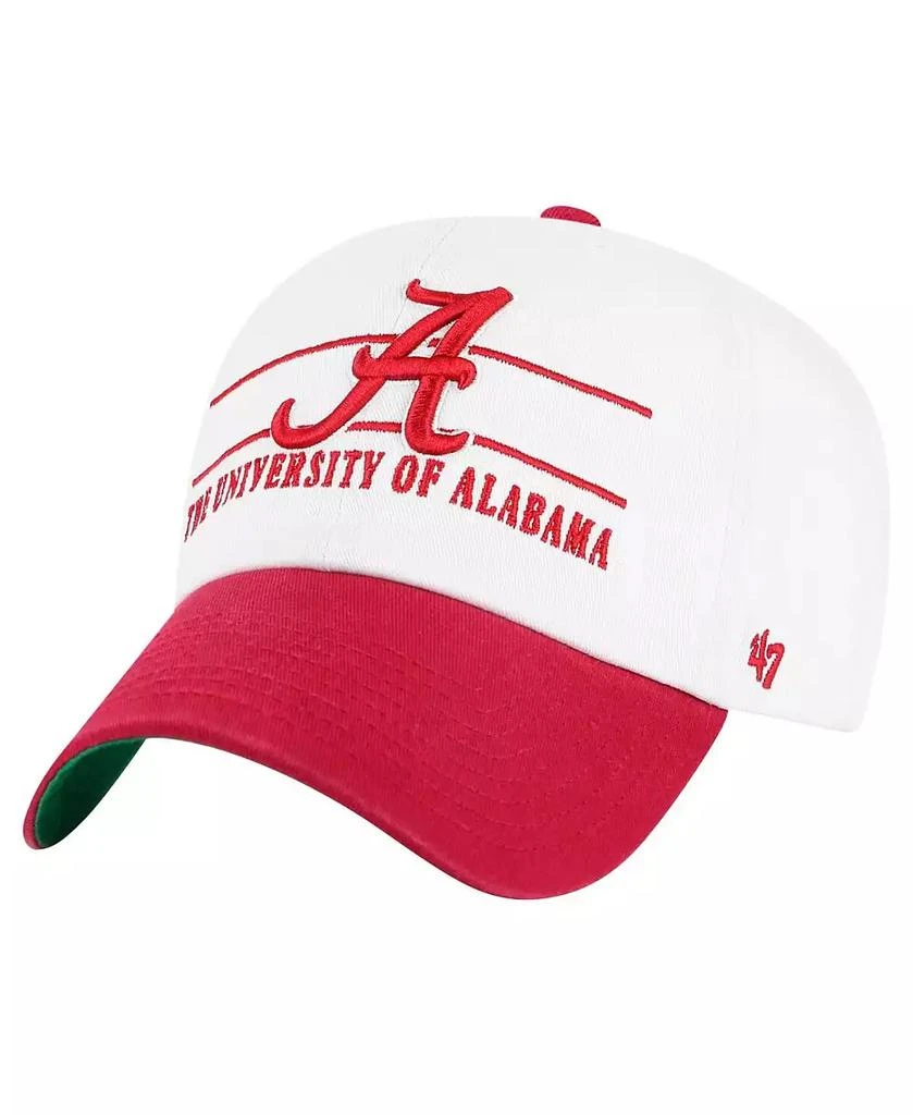 47 Brand Men's White Alabama Crimson Tide Gridiron Clean Up Adjustable Hat 1