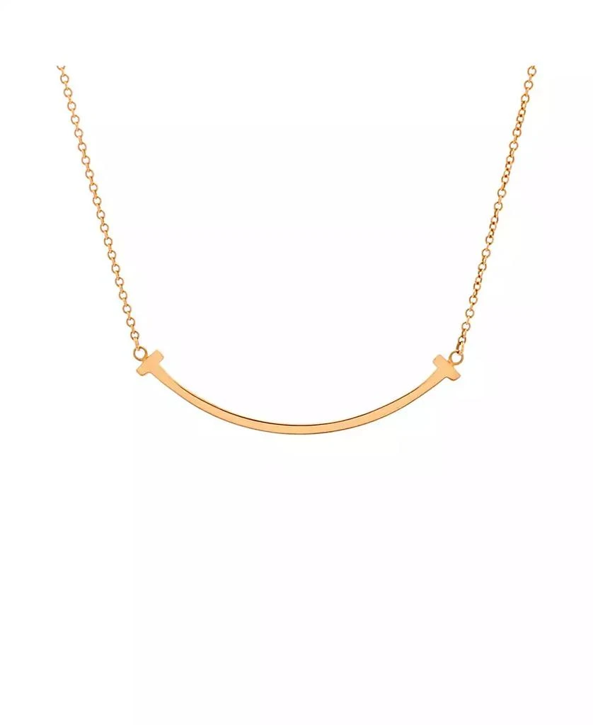 Pre-Owned Tiffany 
Co T Smile Pendant Necklace