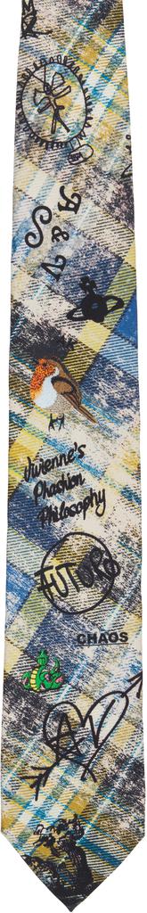 Vivienne Westwood Blue & Yellow Silk Tie