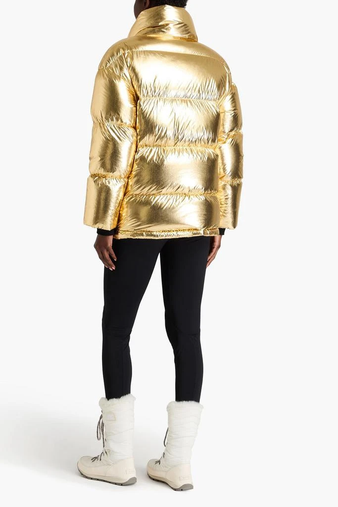 PERFECT MOMENT Quilted metallic hooded down ski jacket 3