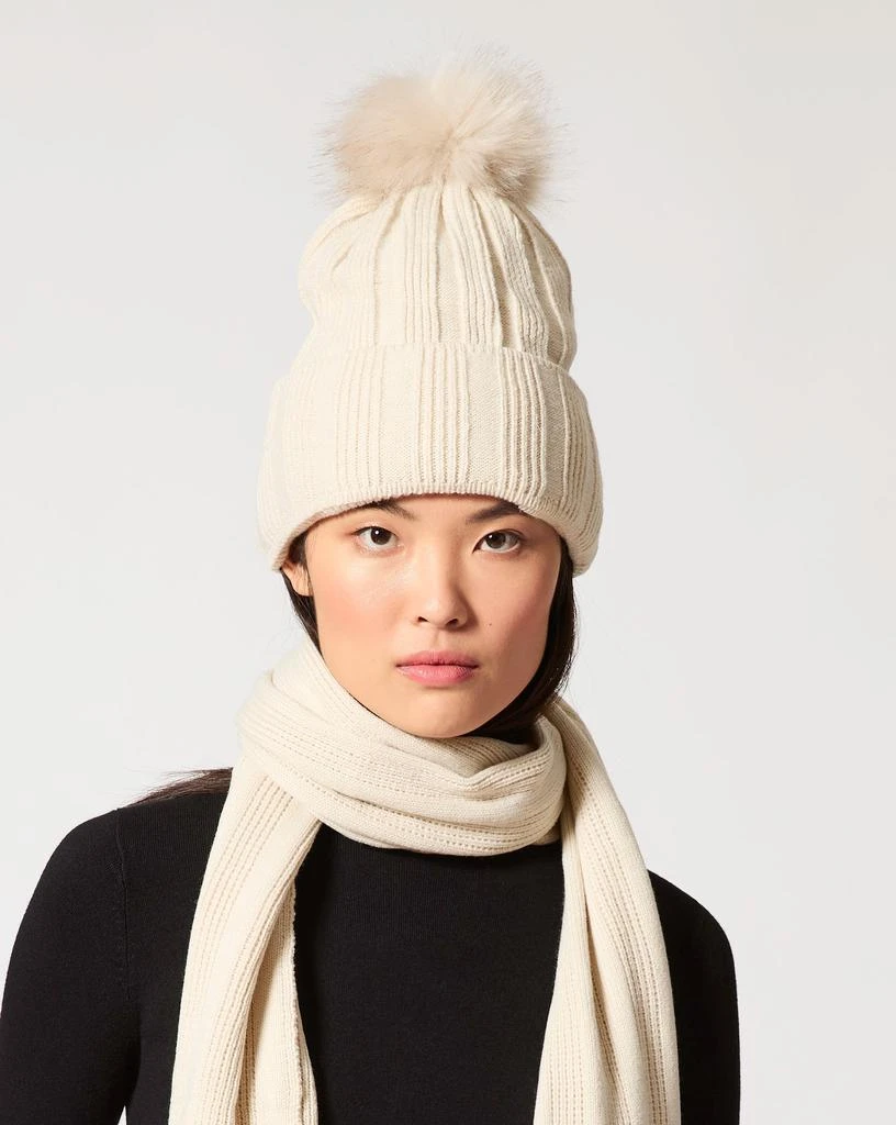 Crystal & Faux Fur Pom-Pom Beanie – On Sale Now with Up to  display picture 2