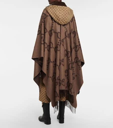 Gucci Jumbo GG reversible cashmere cape 3