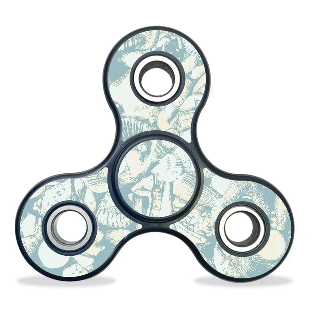 MightySkins Skin for Fidget Hand Tri-Spinner - Blue Seashells 1