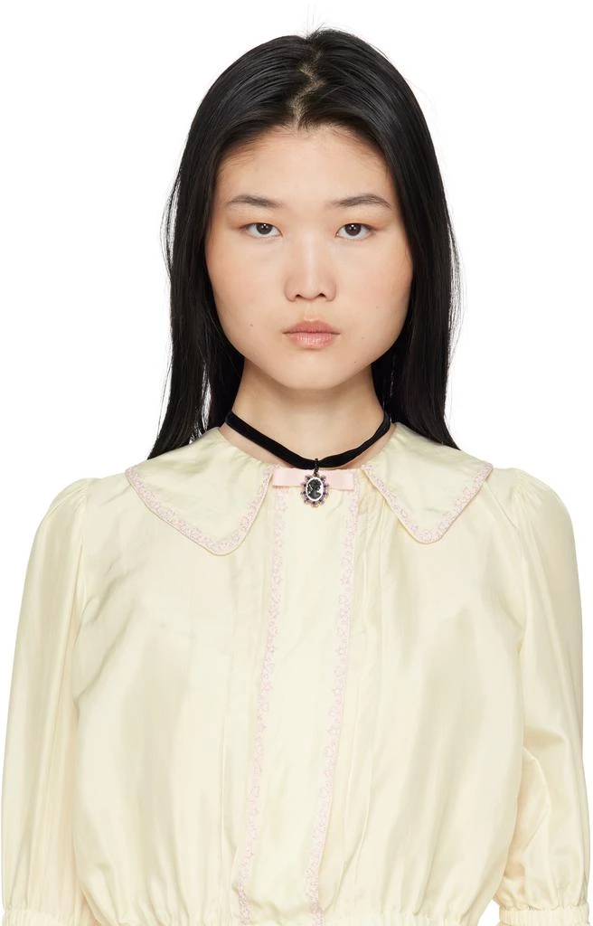 Anna Sui Black Erickson Beamon Edition Cameo Choker 2