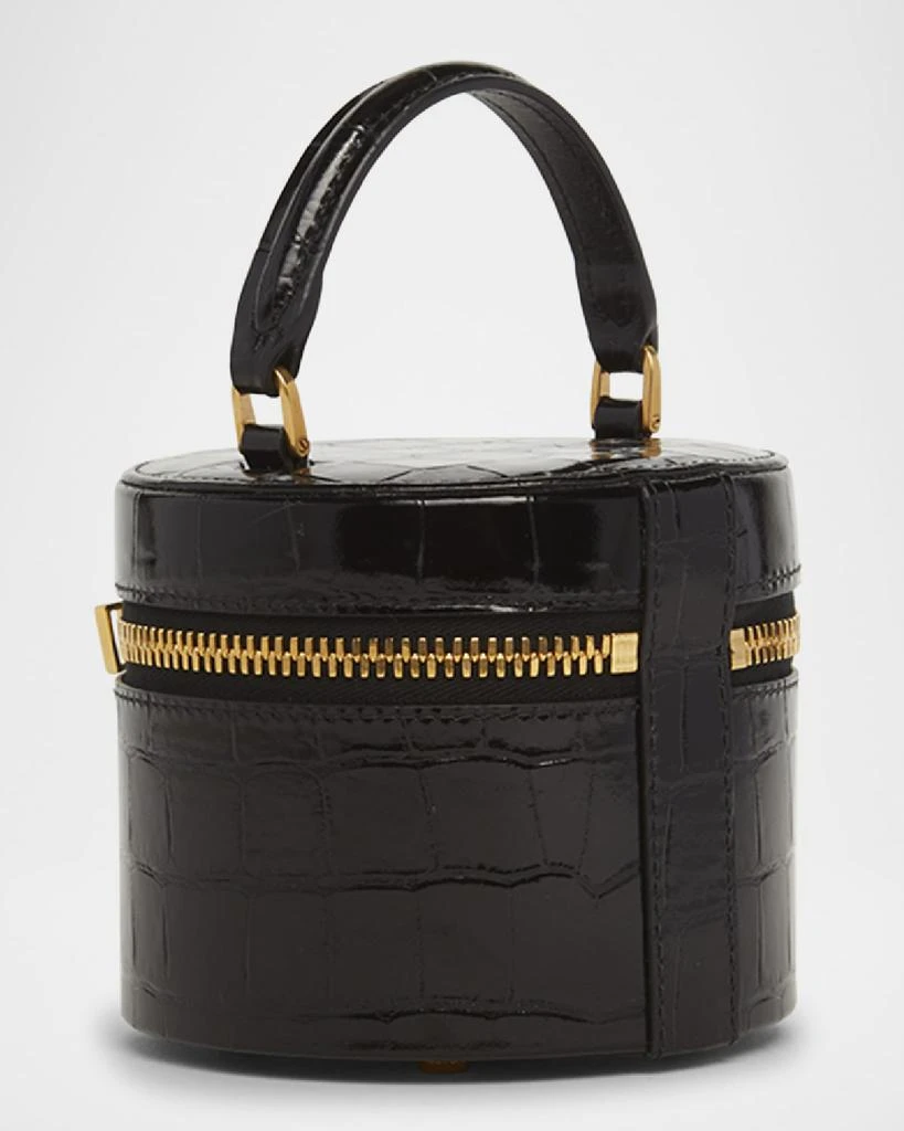 Tom Ford Audrey Mini Bucket Bag in Shiny Croc-Printed Leather 6