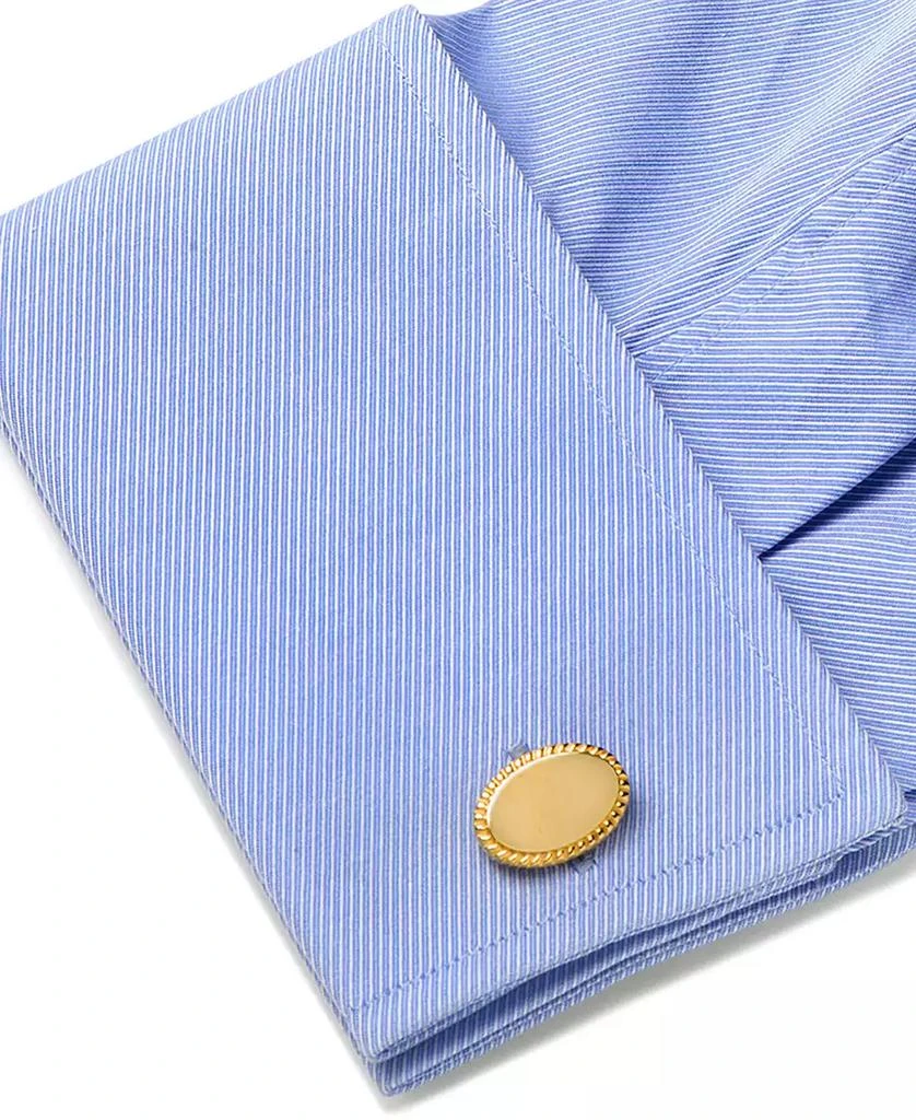 Cufflinks Inc. Ox and Bull Trading Co. Rope Border Oval Engravable Cufflinks 4