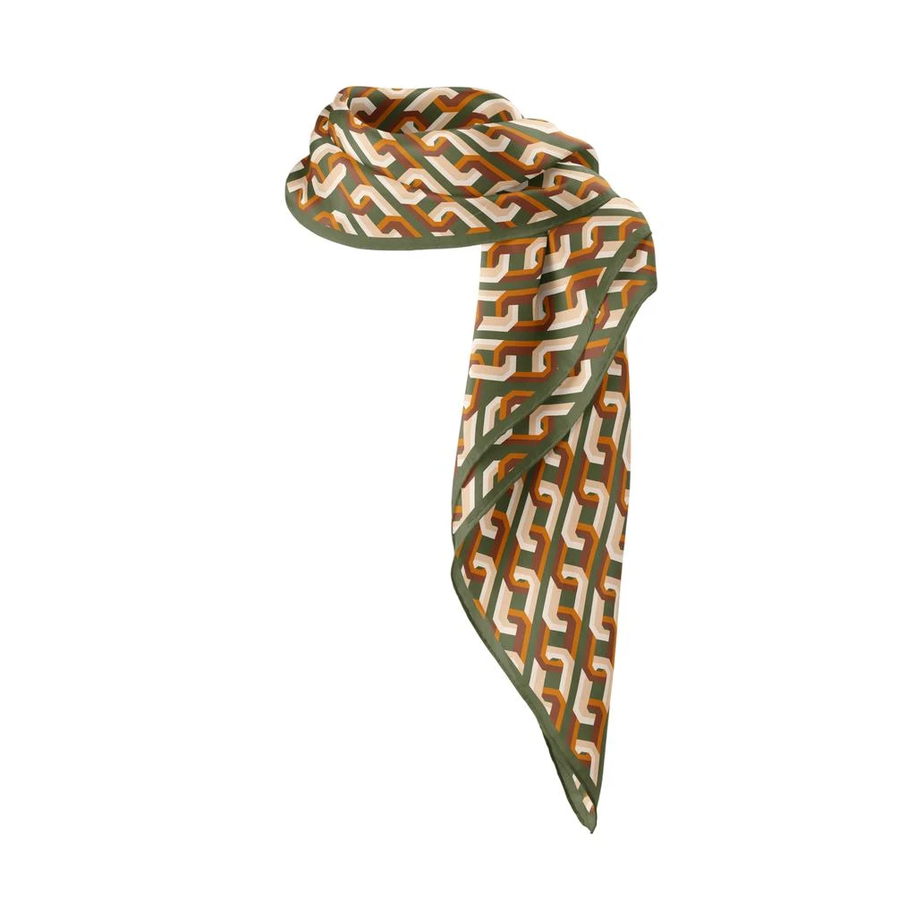 LePARMENTIER Paris Chain Motif Silk Square Scarf 4