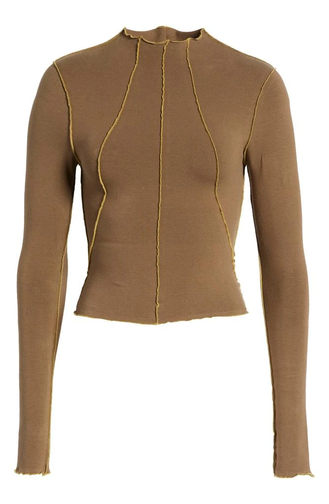 Good American Lettuce Edge Mock Neck Top 5