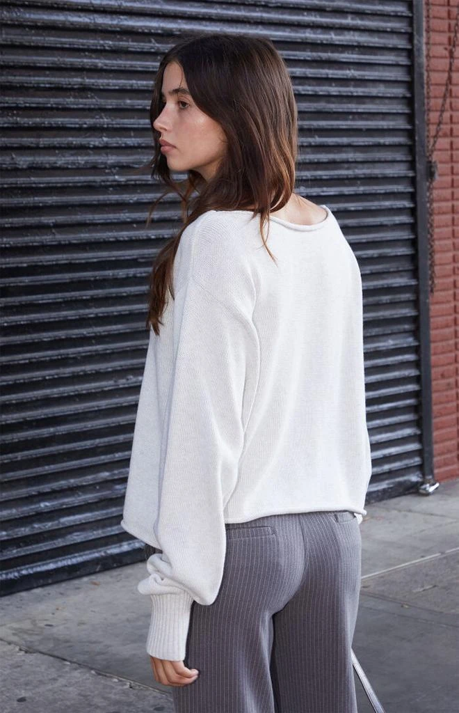 John Galt Gray Off-The-Shoulder Sweater 3
