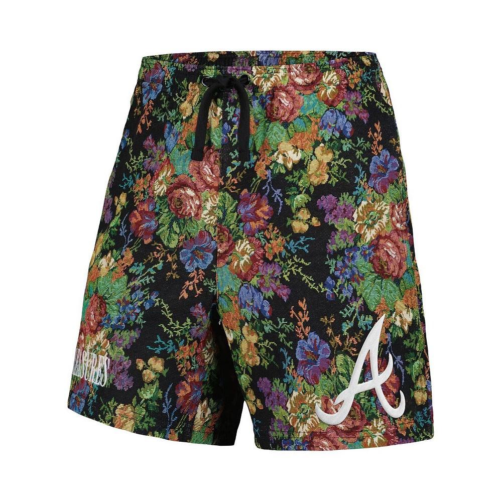 PLEASURES Men's Black Atlanta Braves Floral Shorts