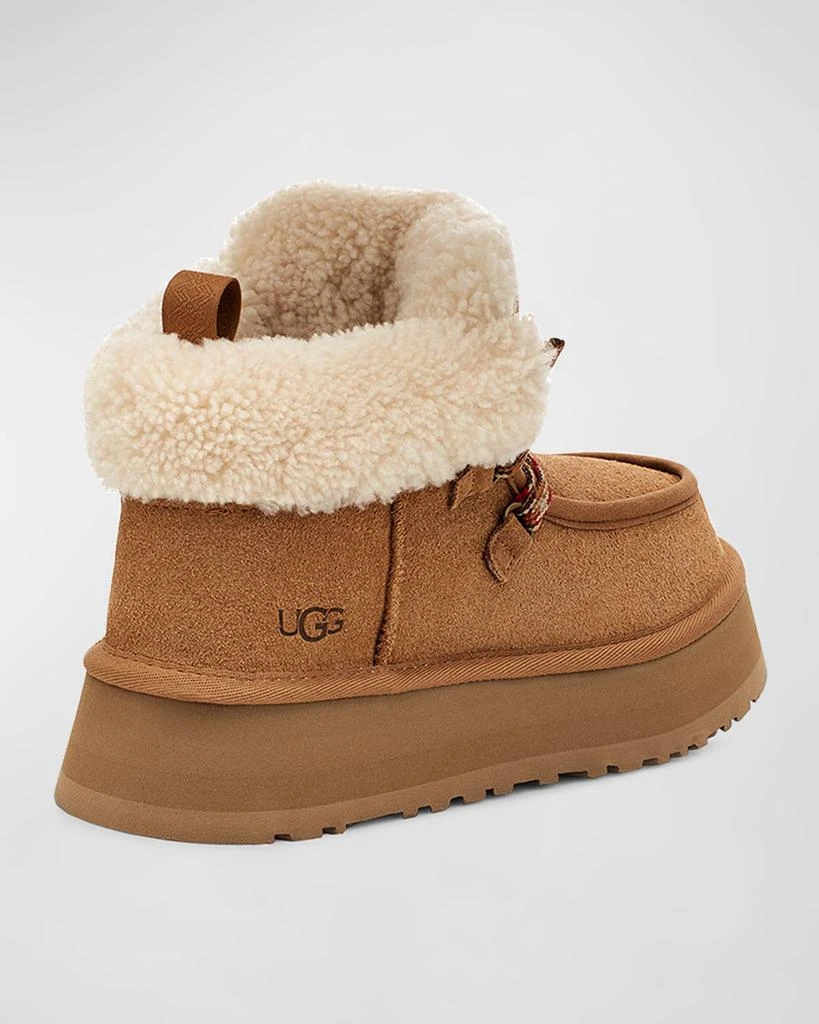 UGG Funkarra Suede Shearling Lace-Up Booties 3