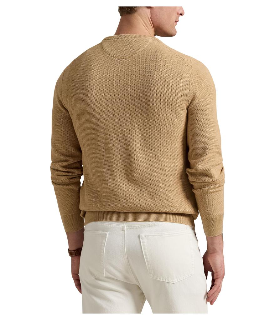 Ralph Lauren Mesh-knit Cotton Crewneck Sweater