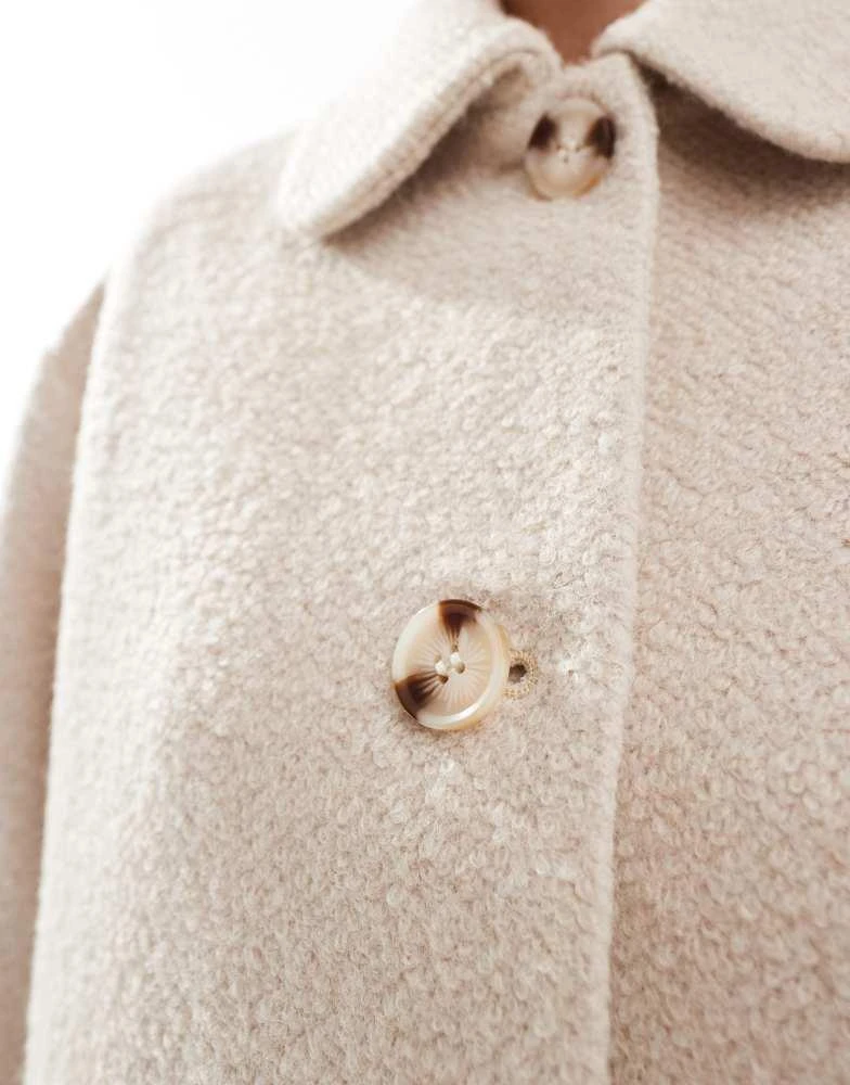 Monki Monki coat in light beige 3