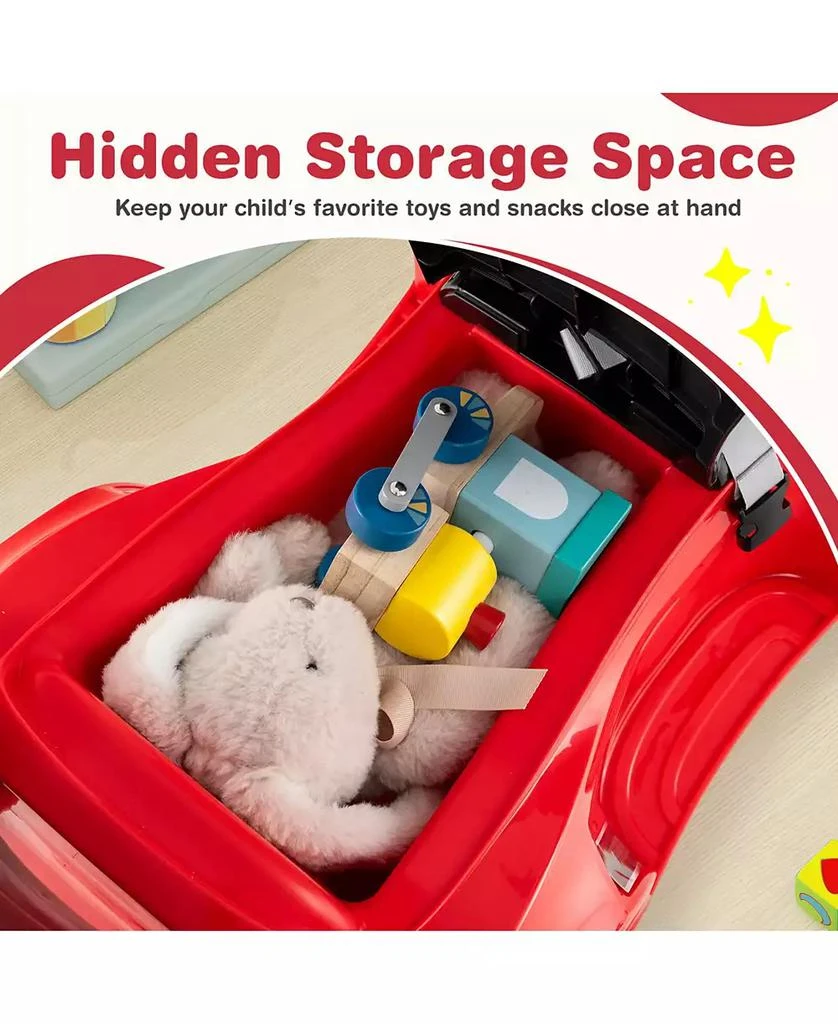 SUGIFT 3-in-1 Push Car for Toddler Sliding Car with Seat Belt and Canopy 7