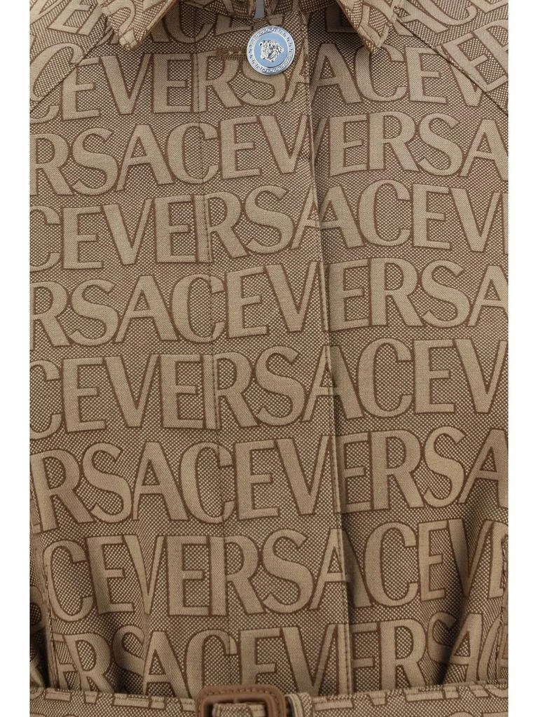 Versace Versace All-Over Logo Trench Coat 4