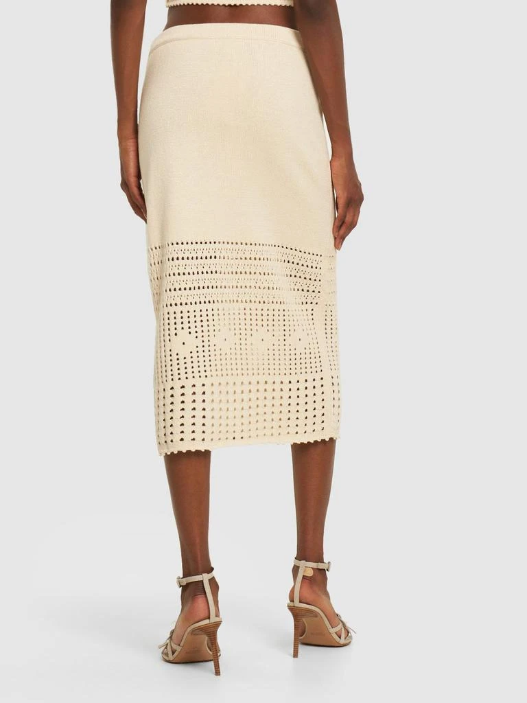 REFORMATION Carter Novelty Knit Cotton Midi Skirt 2